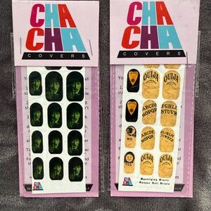 Nail Decal Wraps Wicked Witch Green & Gold Ouija Board Set of 2 - NEW